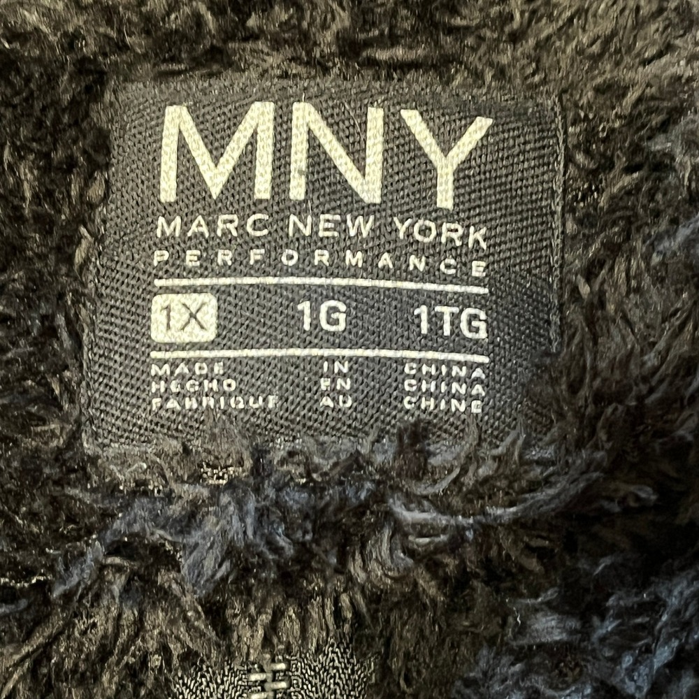 MNY‎ Marc New York Performance Women's 1X Black Sherpa Jacket Cozy Minimalist - Picture 9 of 10